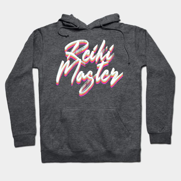 Reiki Master - Typographic Design Hoodie by DankFutura